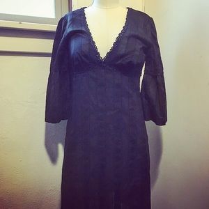Black mid-length dress